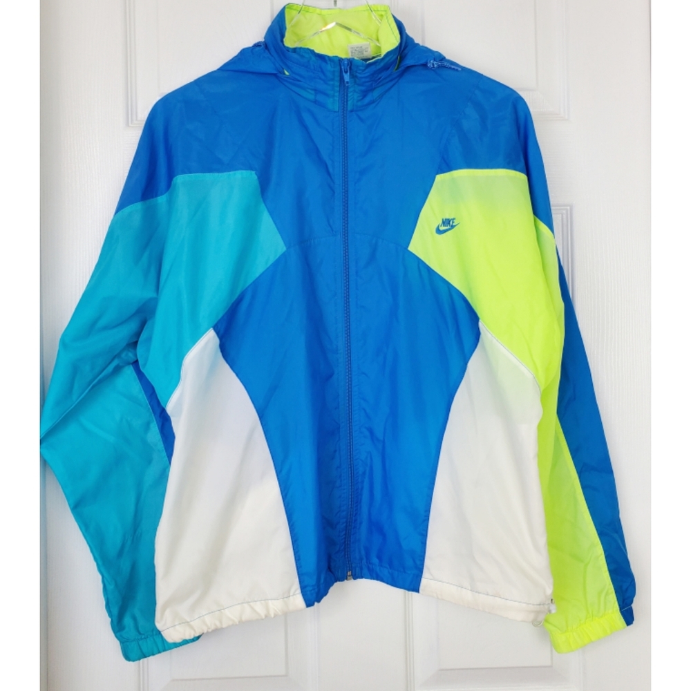 Vintage nike color block windbreaker hoodie jacket - Picture 1 of 8